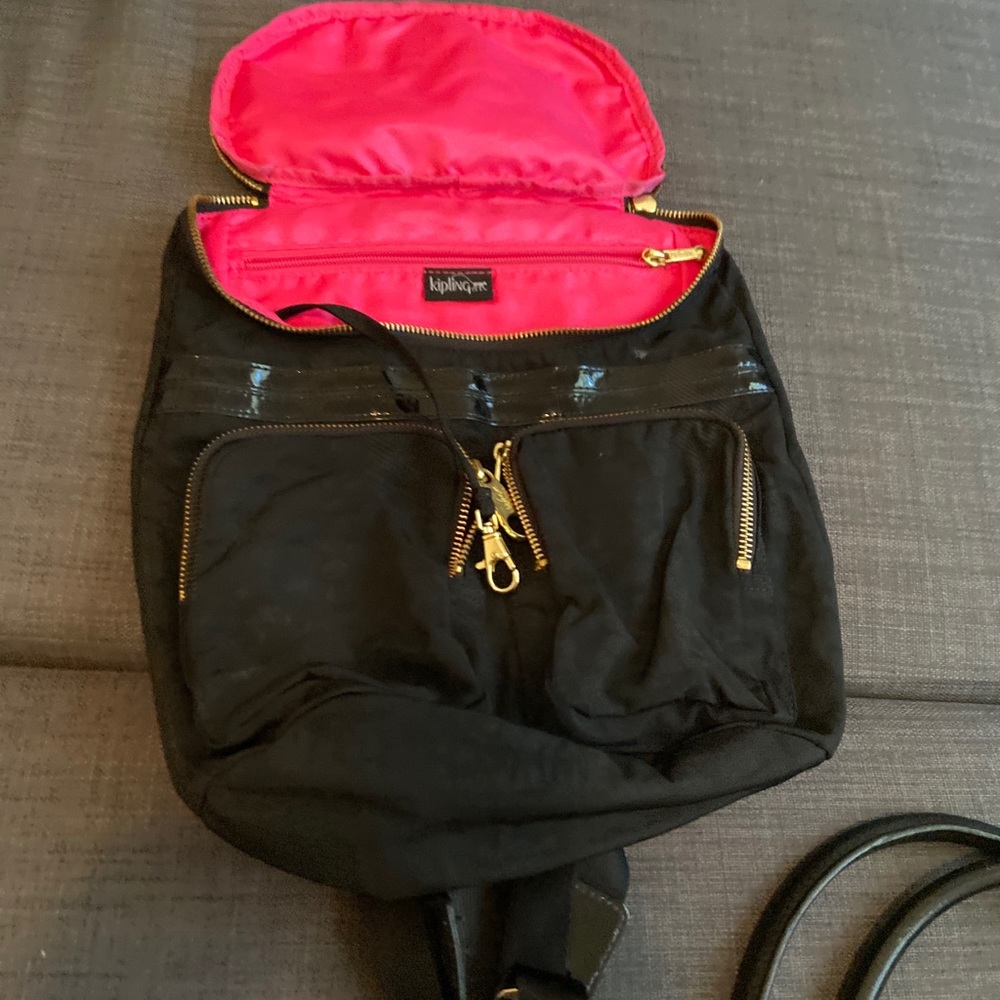 Kipling black back pack - Picture 2 of 2